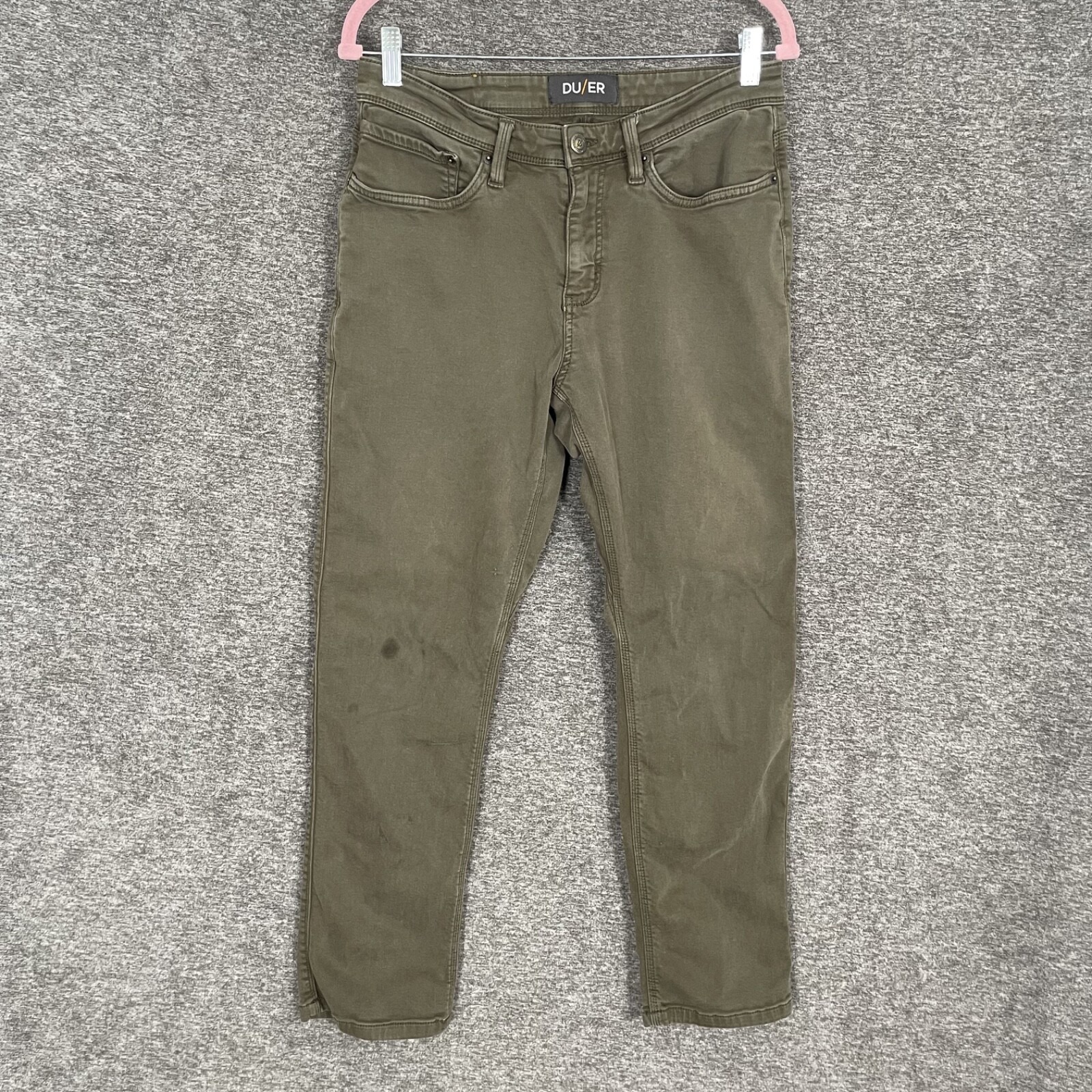 Duer N2x Relaxed Taper Jeans Mens Size 32x30 (30x28) Green Stretch